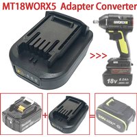 For Worx 5PIN 20V Power Tools for Makita BL Series 18V Li-ion Battery MT18WORX5 Adapter Converting To for Worx 5PIN 20V Battery