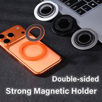 For Magsafe Mobile Phone Magnetic Bracket Portable Finger Ring Stand Double-sided Magnet Support for iPhone 17 16 15 14 Pro Max