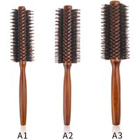 Salon dedicated Hair Brush Boar Bristles Anti-Static for Hair Blow Drying Styling Curly Barber Comb