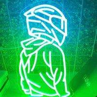 Motorcycle Racer Neon Sign for Wall Decor,Dimmable Neon lamp,Usb Powered Business Garage Neon Light for Man Cave birthday gifts