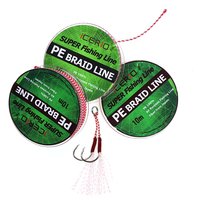 10M/ROLL 70LB - 200LB 8 Strands PE Braided Assist Hooks Line Saltwater Fishing Jigging Hook DIY Trolling Lure Tied Line