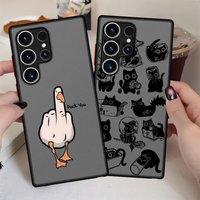 Case for Samsung Galaxy S23 FE S26 S22 S25 Ultra S21 Note 20 10 S24 Plus S20 Phone Cover Ducks And Cats