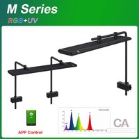 WEEK AQUA LED M Series RGB+UV Aquarium Light, Nano Aquarium Light, Cycle Timer, Nano Tank with Bracket for Aquatics Plants,