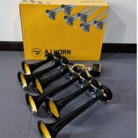 12/24V Six Tube Thirty-six Tone Car Music Horn Truck Electronic Control Metal Tube Music Air Horn with Button