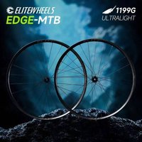 AliExpress ELITEWHEELS EDGE MTB 1199g Ultralight UD Raw Weave Carbon Wheelset 50T Ratchet System Hub Wing20 Spoke All Mountain Bike Wheels