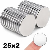 25x2mm Super Strong Neodymium Magnet NdfeB Permanent Magnetic imanes Powerful Round Magnets for Office Kitchen Home Storage Tool