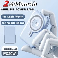 For Apple Watch Wireless Charger 20000mAh Magnetic Power Bank With Stand PD20W Portable External Spare Battery For iWatch iPhone