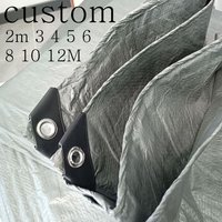 Custom Large Tarp 3mx5 8 4x4 8 10 12 20 5*5 6x6 Camping Silver Waterproof Tarpaulin Canopy Rain Shade Outdoor Tent Cover Awning