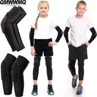 1Pc Kids/Youth 5-15 Year Sports honeycomb Compression Knee Pad/Elbow Pad Guards Protective Gear for Basketball Baseball,Football