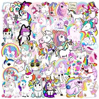 50 Pcs/Set Cute Unicorn Graffiti Stickers DIY Luggage Phone Laptop Cup Notebook Decoration Waterproof Sticker Decals Toy