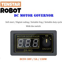 XK-MG DC 5-30V 12v 24v 5A DC Motor Controller PWM Adjustable Speed Digital Display Encoder Duty Ratio Frequency MAX 15A