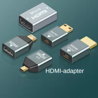4K60HZ Mini Micro HDMI-Compatible adapter converter For Laptop Graphics Card Camera TV Monitor HD Adapter Audio Video