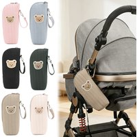 Baby Milk Bottle Warmer Bag,Plush Cartoon Bear Insulated Bag For Outdoor Travel Camping,Newborns Essential Travel Geared