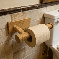 Toilet paper holder, wall mounted roll paper holder, and toilet paper holder using non perforated wood grain technology