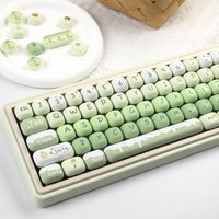 MOG Keycaps Pbt Big Set Dye-Sub Cherry Profile Green dessert For Mechanical Keyboard Hi75 Customized Cute Keycaps Girl Gift