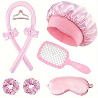 Heatless DIY Hair Curling Comb Set Soft Fluffy Lazy Curls Sleeping Bonnet Massage Styling Tools for Sleeping