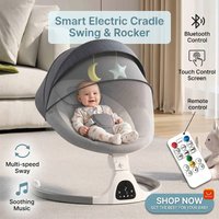Bluetooth Remote Control Baby Electric Rocking Chair Multifunctional Cradle Luxury Swing Recliner Coax Baby Sleep 0-3 Years