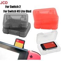 JCD 10pc For Switch 2 Portable Single Game TF Card Storage Protective Clear Box For Switch NS Lite Oled Holder Mini Case