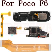 USB Charging Port Board For Xiaomi Poco F6 Bottom Earpiece Loudspeaker Ringer Buzzer Power Volume Motherboard Flex Cable