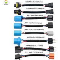 1pcs 9005/9006 9007 H4 H11 H13 Male to Female Conversion Wiring Harness Socket Adapter Connector For Headlight Fog Lights
