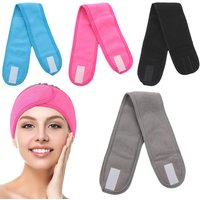 New Makeup Hairband Eyelashes Extension Spa Facial Headband Makeup Wrap Head Terry Cloth Headband Stretch Towel with Magic Tape