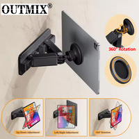 OUTMIX Magnetic Tablet Wall Mount 360° Rotation Adjustable Tablet Holder Universal for iPhone iPad Samsung Galaxy Tab Kindle