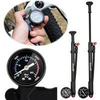 AliExpress APWIKOGER 300PSI Bike Air Shock Absorber with Gauge Bike Tire Air Pump Portable Cycling Inflator for Mountain Bike Front/Rear Suspension