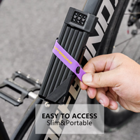 OFFBONDAGE Bicycle Lock Combination Secure Anti-Theft Combination Folding Lock Crafted Password Convenient Motorcycle Ebike Lock