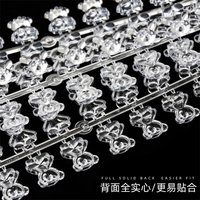 24/120 Tip False Nail Art Display Swatch Chart Bear /Round Shape Acrylic Nail Color Palette UV Gel Polish Painting Practice Card