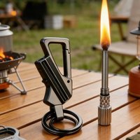 New Style Permanent Match Lighter, Multi-Function Keychain Fire Starter, Reusable Metal Lighter for Smoking, Camping & Gifts