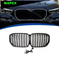 Suitable for 2019-2022 BMW X5 dual line black model G05 illuminated grille with lights LED