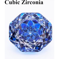 Cubic Zirconia Rose Cut Sapphire Blue Color Gemstone Bead for Diy Jewelry Making Material