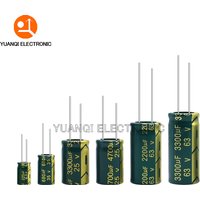 10V 16V 25V 35V 63V 100V 250V 450V High Frequency Low ESR Aluminum Capacitor 10UF 47UF 68UF 100UF 330UF 820UF 1800UF 4700UF