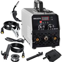 220V 3-in-1 Inverter-Schweißgerät 20-250A mit einstellbarem Strom, LED-Digitalanzeige, 60% Tastverhältnis, Kohlenstoffstahl-Schweißgerät mit komplettem Schweißzubehör für den Heim- und professionellen