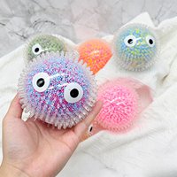 2026 New Kawaii Clear Spiky Squeeze Ball, Colorful Foam Beads Fidget Toy for Stress Relief