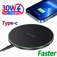 30W Super Fast Wireless Charger For Samsung Galaxy S20 S10 S9 S8 Note Phone Charging Pad For iPhone 16 15 14 13 12 11 Pro Xs Max