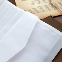 30/50/100PCS 4.9x7 in Reusable Translucent Vellum Sulfuric Acid Paper Envelopes for Postcard Card Storage Bag Wedding Invitation