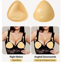 Double-Sided Sticky Bra Pads Women Summer Ultra Instant Push Up Bra Pads Reusable Padded Inserts Strapless Lift For Swimsuit
