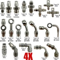 AliExpress NONE 4X 3AN Motorcycle Motor Bike Hydraulic Brake Oil Hose Line Banjo Fitting M10 Stainless Steel 10mm AN3 Compression Swivel Adapter