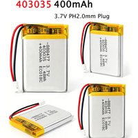 403035 3.7V Lipo Battery 400mAh Lithium Ion Polymer Rechargeable Batteries for LED Light,MP3,MP4,electric Toys,bluetooth Speaker