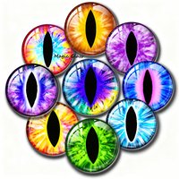8mm 10mm 12mm 20mm 25mm 30mm 35mm 14mm Photo Glass Cabochon Settings Round DIY Jewelry Accessories Cameo Animal Snake Eyes