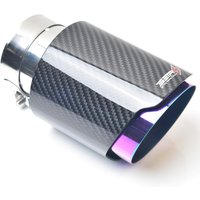 Lila Universeller Auto-Auspuff aus Edelstahl mit Glänzender Kohlefaser-Spitze als Zubehör