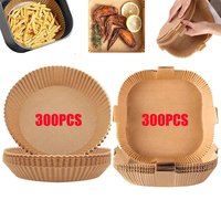 New Air Fryer Disposable Baking Paper Liner Tray With Handle Kitchen Square/Round Grill Parchment Paper Mat Airfryer Accessories