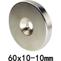 60x10-10mm Strong Magnet 60*10 mm Hole 10mm Countersunk Neodymium Magnetic N35 Permanent NdFeB Magnet 60*10-10mm