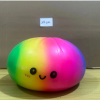 Boule de stress géante en forme de ravioli arc-en-ciel de 25 cm, cadeau de Noël, cadeaux anti-stress, fête, jouet sensoriel, décoration de fête