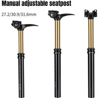 Bicycle Dropper Seatpost 27.2/30.9/31.6mm 105/130mm Travel Hydraulic Manual Height Adjustable MTB Road Bike Seat Tube