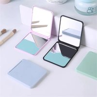 Portable Foldable Double Sided Makeup Mirror Mini Pocket Cosmetic Mirror for Student Dormitory Desktop Travel Daily Use Small