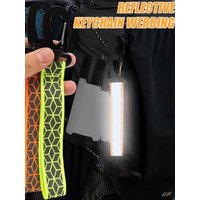 AliExpress NONE 2Pcs Reflective Straps Pendant Keychain For Outdoor Camping Night Running Cycling Backpack Safety Lightweight Bright Keyrings