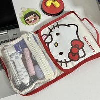 Cute Portable Travel Wash Up Storage Bag Girls Gifts Hello Kitty Kuromi Stitch KT Cat Cartoon Cosmetic Bag For Girl Kawaii Gifts