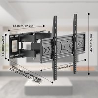 Full Motion TV Wall Mount With Dual Articulating Arm For Most 32-70 Inch Tvs Swivel Tilt Support Up To VESA 600X400mm